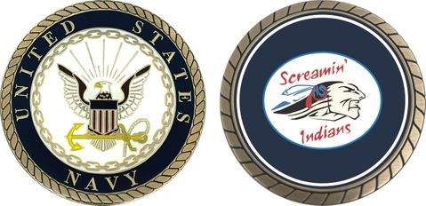 U.S. Navy HS Screamin Indians Challenge Coin