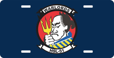 HSL-51 Warlords License Plate