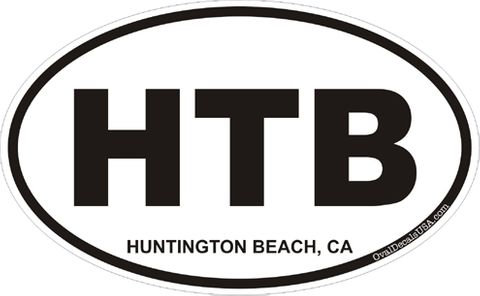 Huntington Beach California Oval Decal