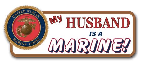 Husband Is a Marine Bumper Sticker