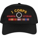 I Corps Afghanistan Veteran Embroidered Cap with Ribbons