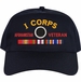 I Corps Afghanistan Veteran Embroidered Cap with Ribbons