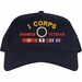 I Corps Afghanistan Veteran Embroidered Cap with Ribbons