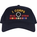 I Corps Iraq Veteran Embroidered Cap with Ribbons