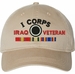 I Corps Iraq Veteran with Ribbons Unstructured Dad Cap