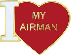 'I LOVE MY AIRMAN' MILITARY LAPEL PIN