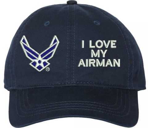 I Love My Airman U.S. Air Force Unstructured Dad Cap