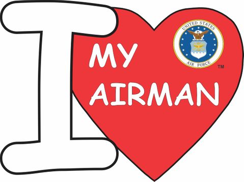 "I LOVE MY AIRMAN"VINYL TRANSFER DECAL
