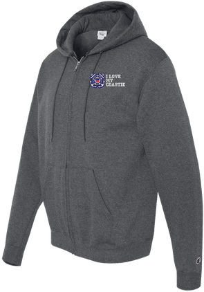 I Love My Coastie U.S. Coast Guard Full Zip Hoodie