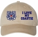 I Love My Coastie U.S. Coast Guard Unstructured Dad Cap