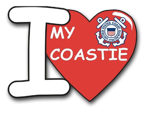 " I LOVE MY COASTIE" VINYL TRANSFER DECAL