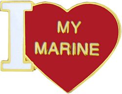 I LOVE MY MARINE LAPEL PIN