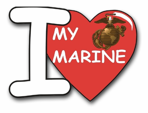 "I LOVE MY MARINE" VINYL TRANSFER DECAL