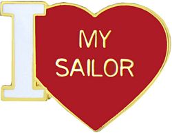 'I LOVE MY SAILOR' LAPEL PIN