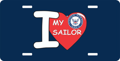 I love My Sailor License Plate