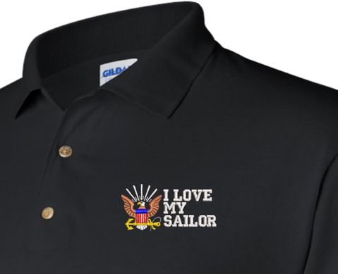 I Love My Sailor U.S. Navy Polo