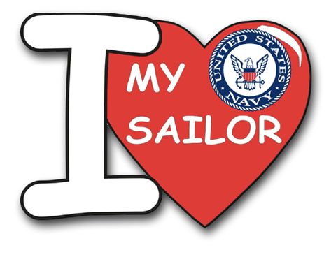 "I love My Sailor" Vinyl Transfer Decal