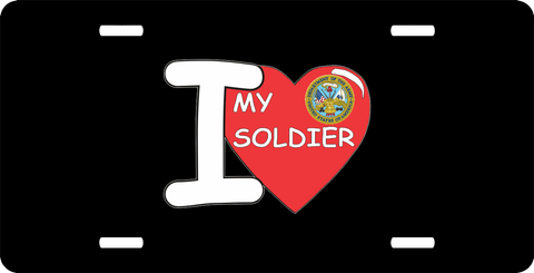 I Love My Soldier License Plate