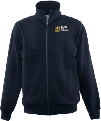 I Love My Soldier U.S. Army Game Sportswear Firefighters Full Zip Turtleneck