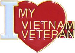 I Love My Vietnam Veteran - 1" Lapel Pin
