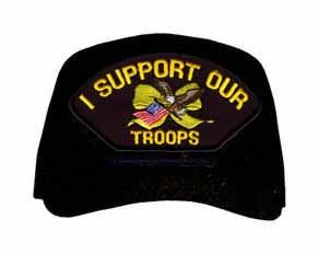 I Support Our Troops with Yellow Ribbon Ball Cap