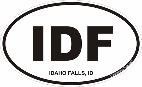 Idaho Falls Idaho Oval Decal