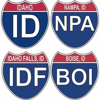 Idaho Interstate Stickers Decals Thumbnail Illustration