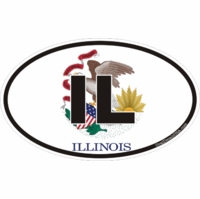 Illinois State Decals Stickers Thumbnail Illustration