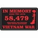 In Memory of 58,479 Vietnam War Decal