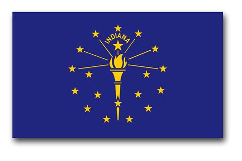 INDIANA  3 x  5 NYLON  STATE  FLAG
