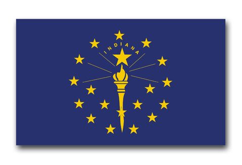 Indiana State Flag Decal
