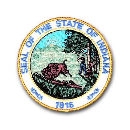 INDIANA STATE SEAL PATCH