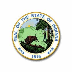 Indiana State Seal Vinyl Transfer Decal