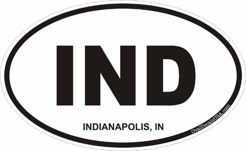 Indianapolis Indiana Oval Decal
