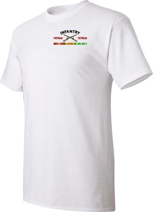 Infantry Vietnam Veteran White Short Sleeve T-Shirt X-Large