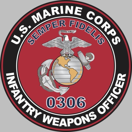 U.S.M.C. MOS 0306 Infantry Weapons Officer Decal