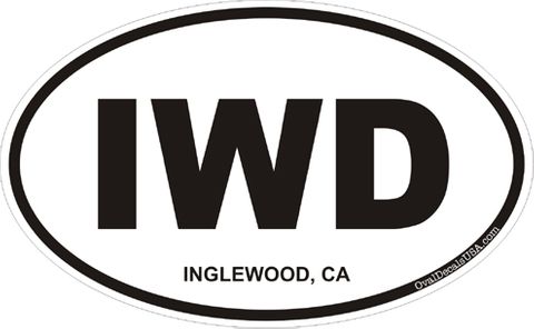 Inglewood California Oval Decal