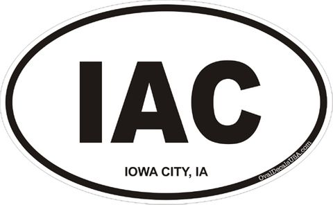 Iowa City Iowa Oval Decal