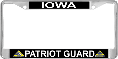 Iowa Patriot Guard Automobile License Plate Frame