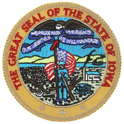 Iowa State Seal 3 Inch Patch