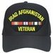 Iraq Afghanistan Veteran with Ribbons Black Ball Cap Hat