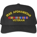 Iraq Afghanistan Veteran with Ribbons Custom Embroidered Cap