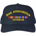 Iraq Afghanistan Veteran with Ribbons Custom Embroidered Cap