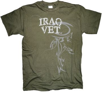 Iraq Veteran Horizontal Tribal T Shirt