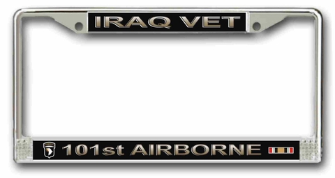 Iraq Veteran 101st Airborne Division License Plate Frame