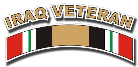 Iraq Veteran Ribbon Sticker Decal