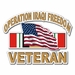 Iraq Veteran Sticker with American Flag Operation Iraqi Freedom OIF  Decal Sticker