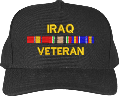 Iraq Veteran War Conflict Ribbon Cap