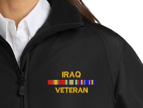 Iraq Veteran with Service Ribbons Women's 3-Season Jacket