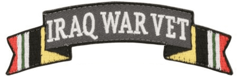 Iraq War Tab Patch with Hook and Loop